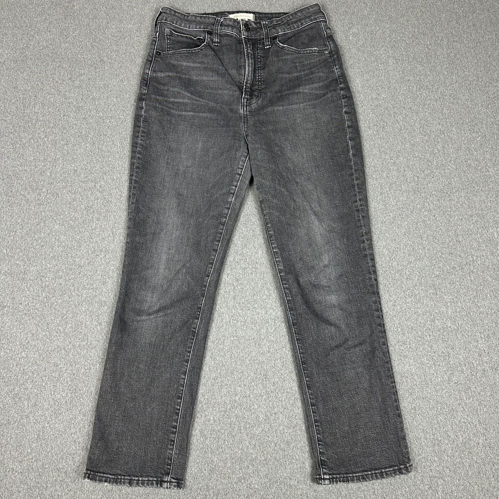 Madewell The Curvy Perfect Vintage Jean Womens 27 Gray Black High Rise Straight